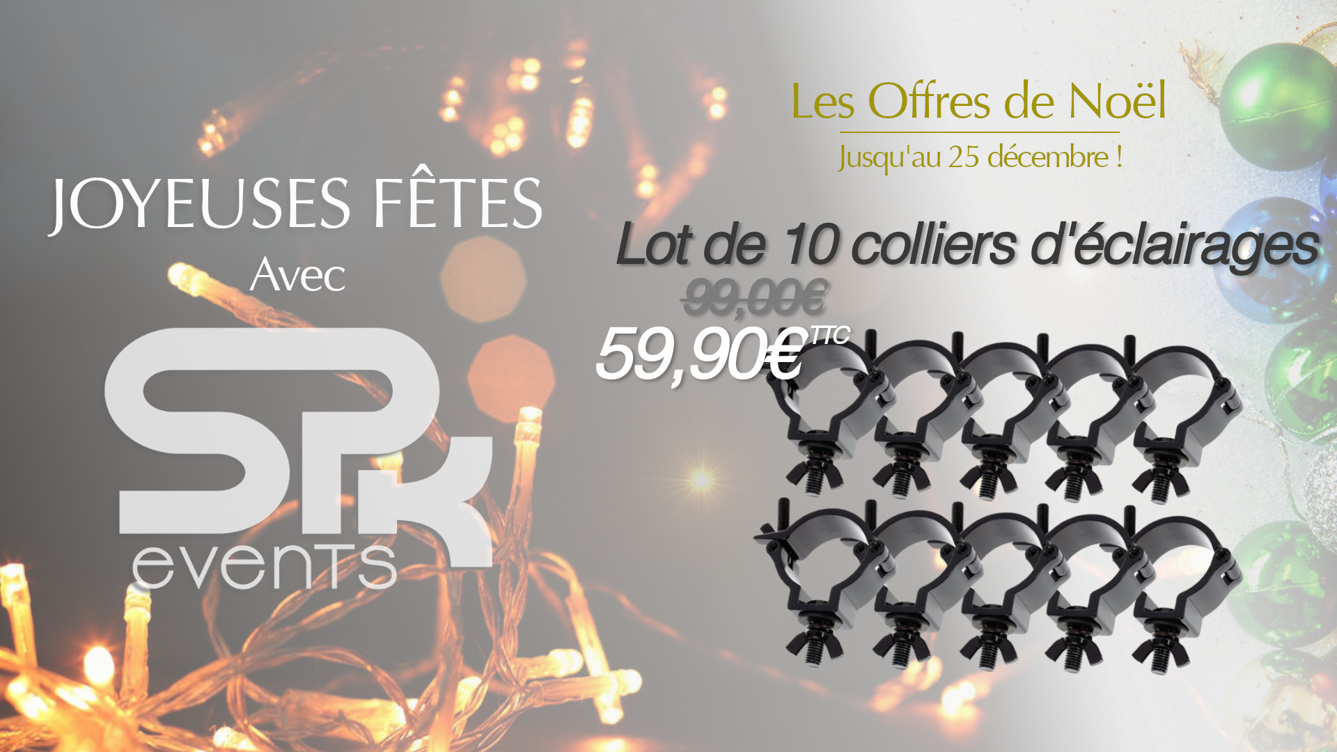 Offre noel - 10x colliers éclairages