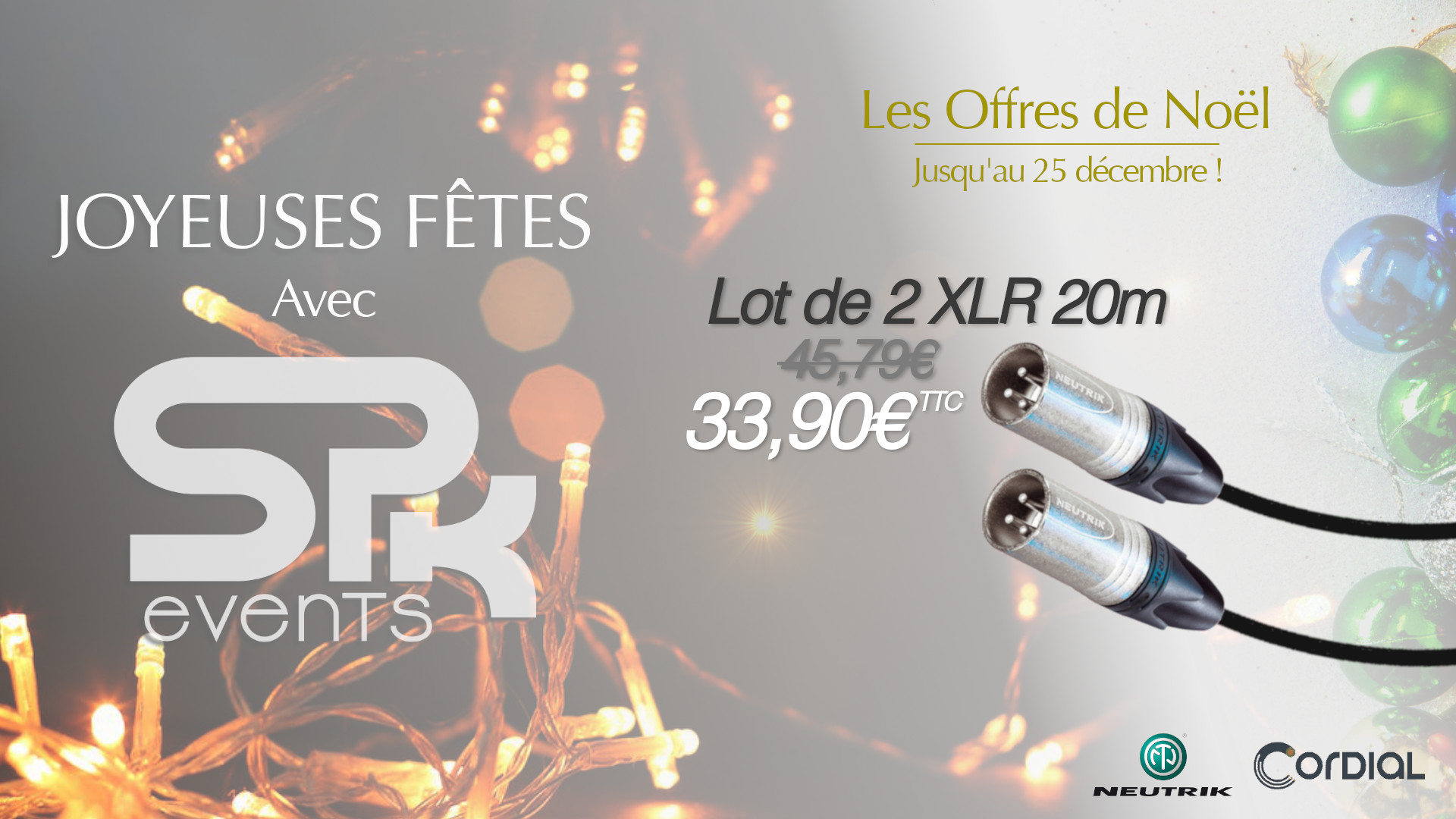Offre noel - 2x XLR 20m