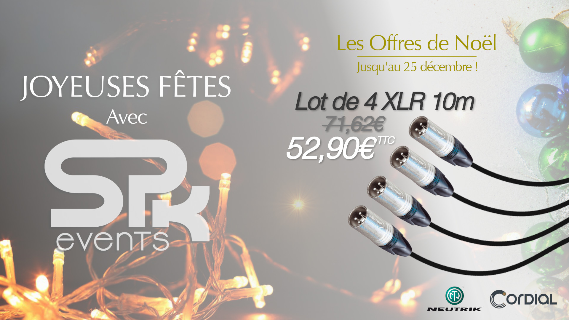 Offre noel - 4x XLR 10m