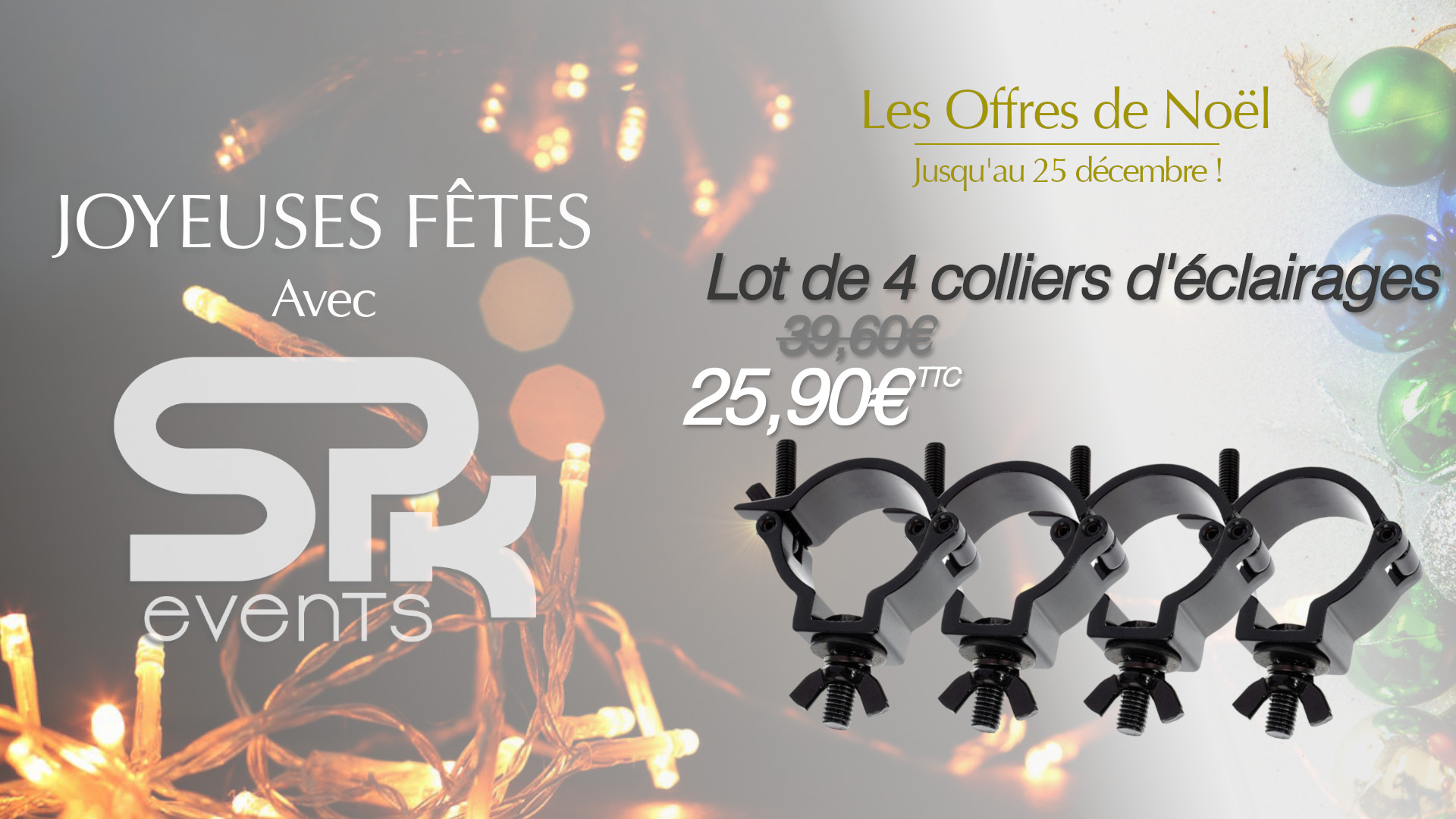 Offre noel - 4x colliers éclairages